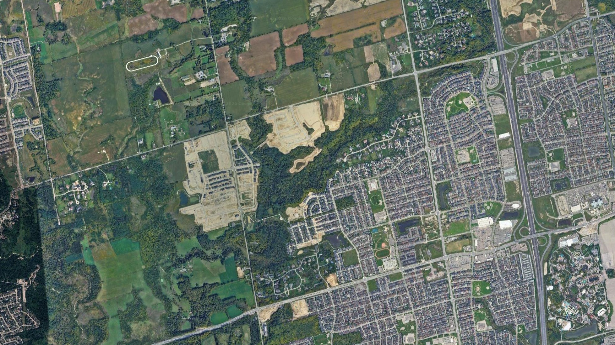 Aerial view of Block 40/47 Master Environmental Servicing Plan
