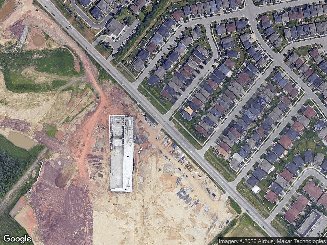 Aerial view of Churchill Meadows Community Centre