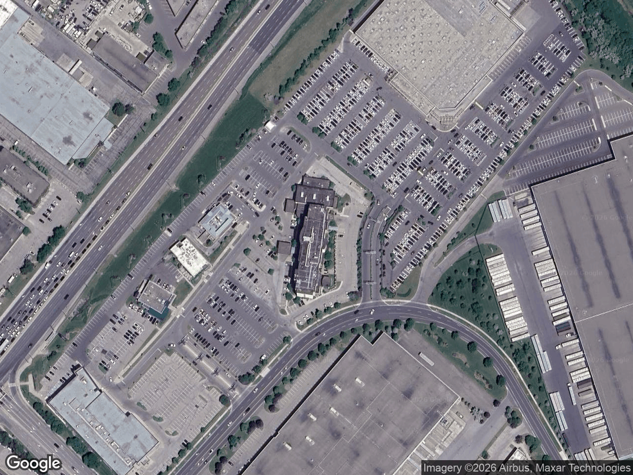 Aerial view of Courtyard Marriott Hotel