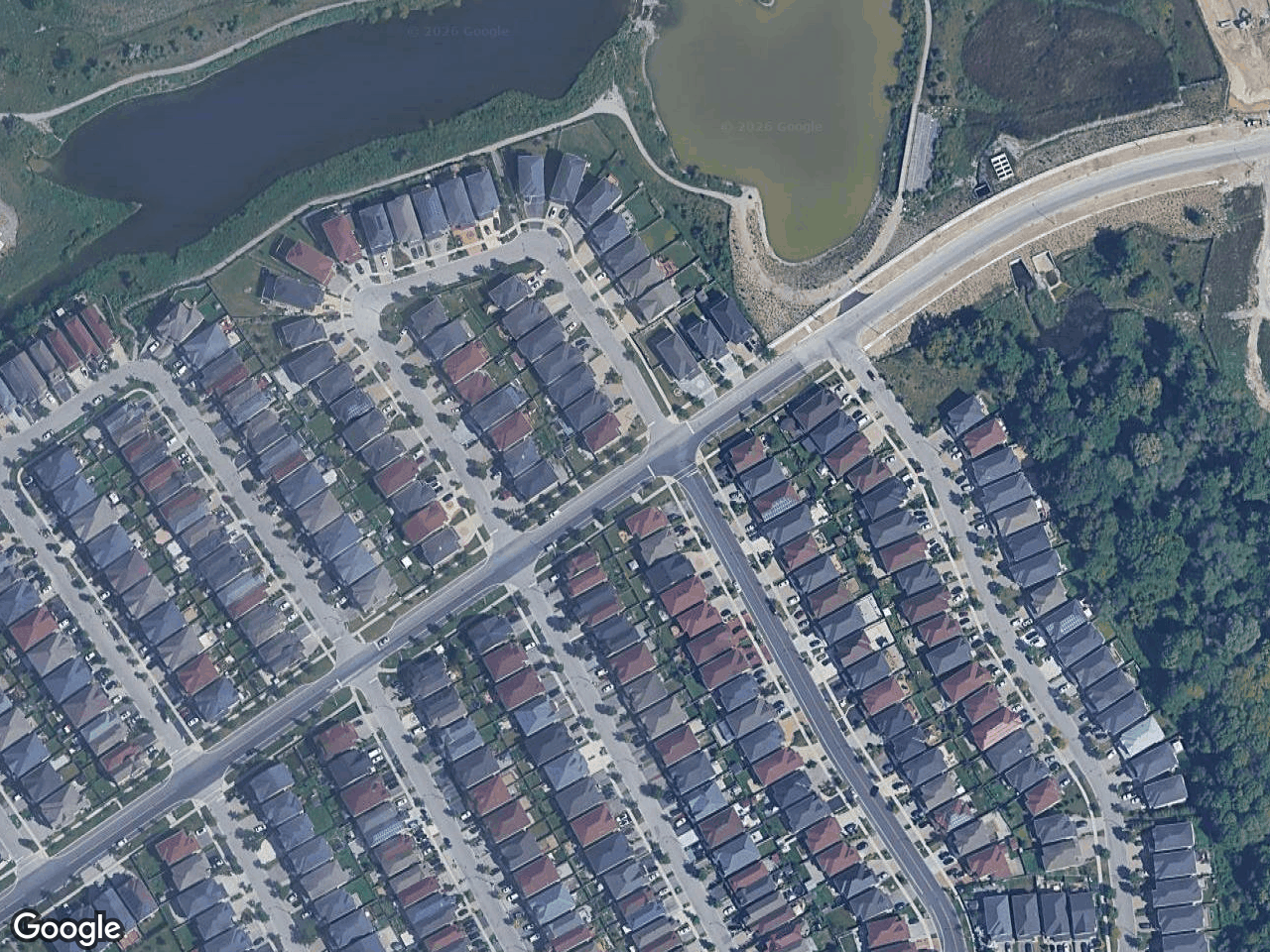 Aerial view of Denison Street Park Servicing Plan