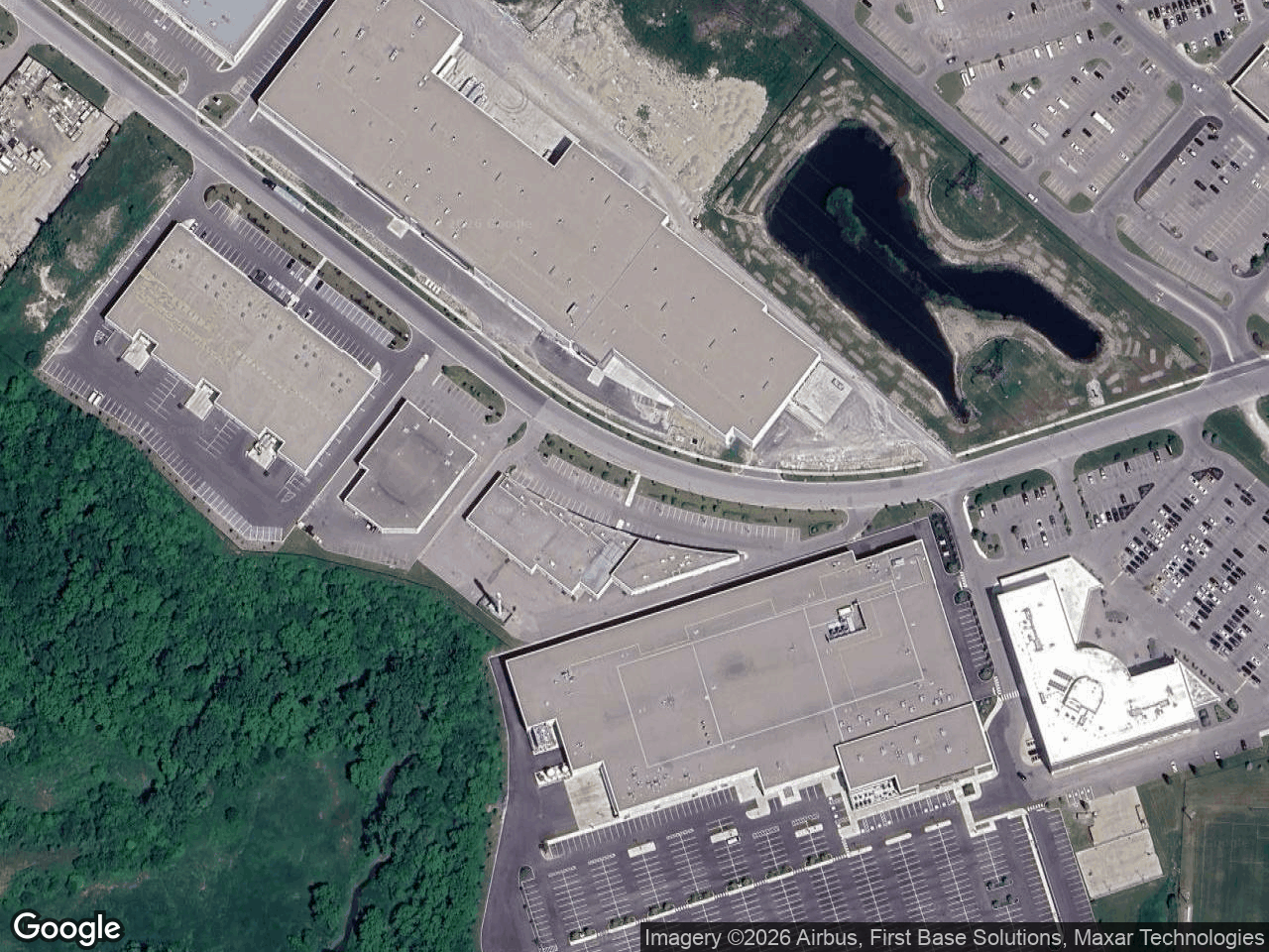 Aerial overview of the DASS Holdings industrial building site at 209 Milani Boulevard