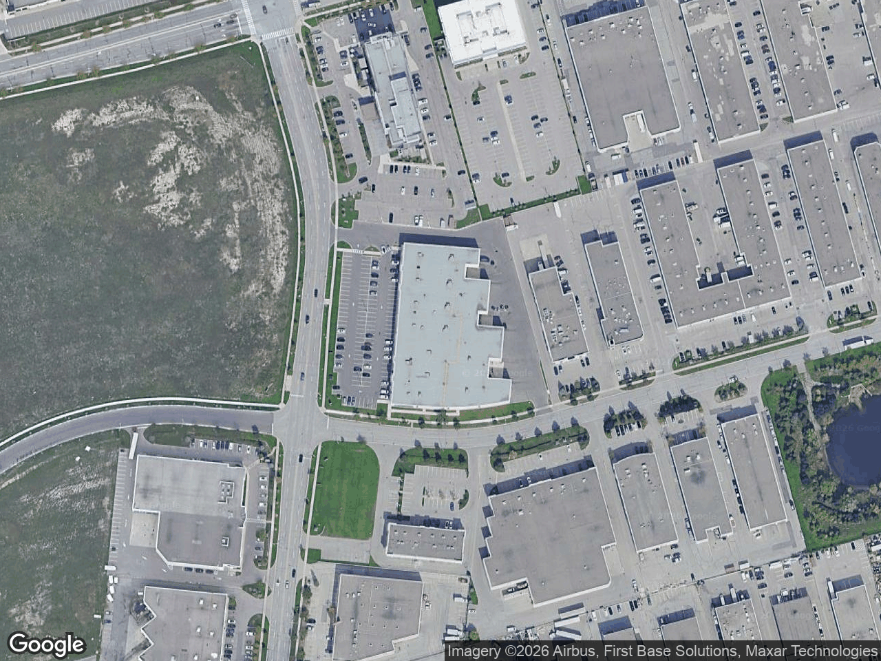 Aerial view of Industrial Building – Si Vous Play Sports