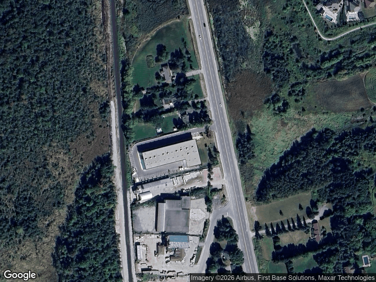 Aerial view of Industrial Building