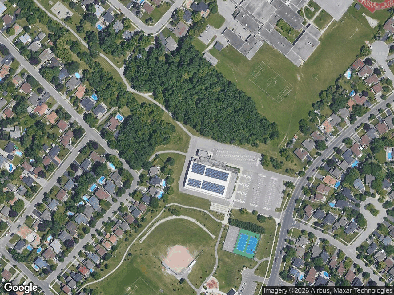 Aerial view of John Tonelli Arena – Building Addition and Parking Lot Improvement