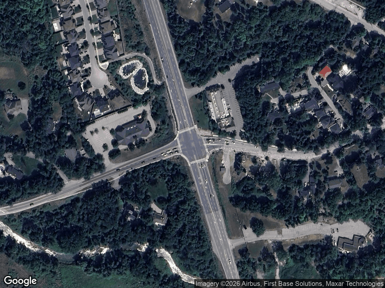 Aerial view of Kleinburg Heritage Estates Residential Subdivision