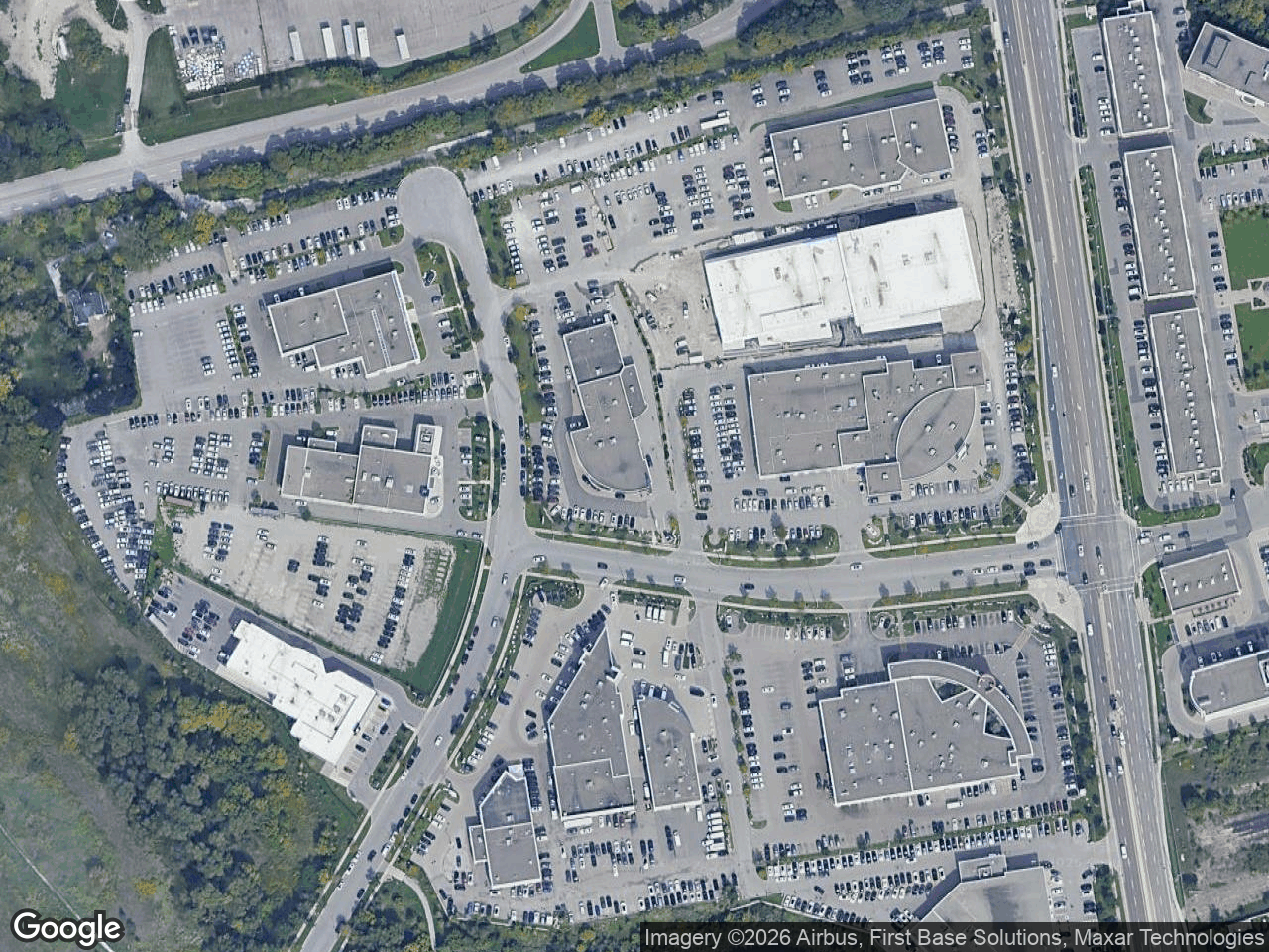 Aerial view of Maple Mazda