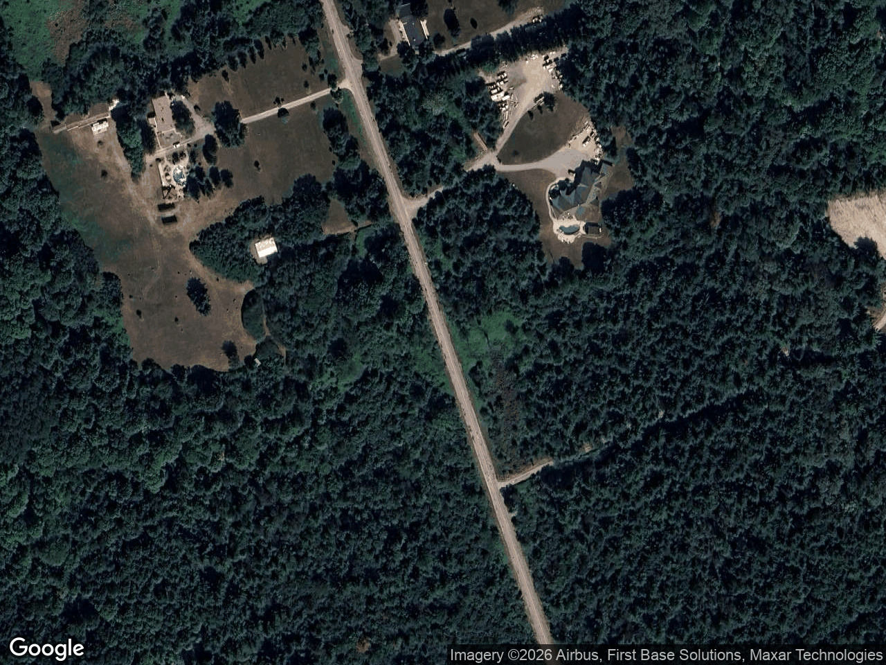 Aerial view of Sanitary Sewer Upgrade
