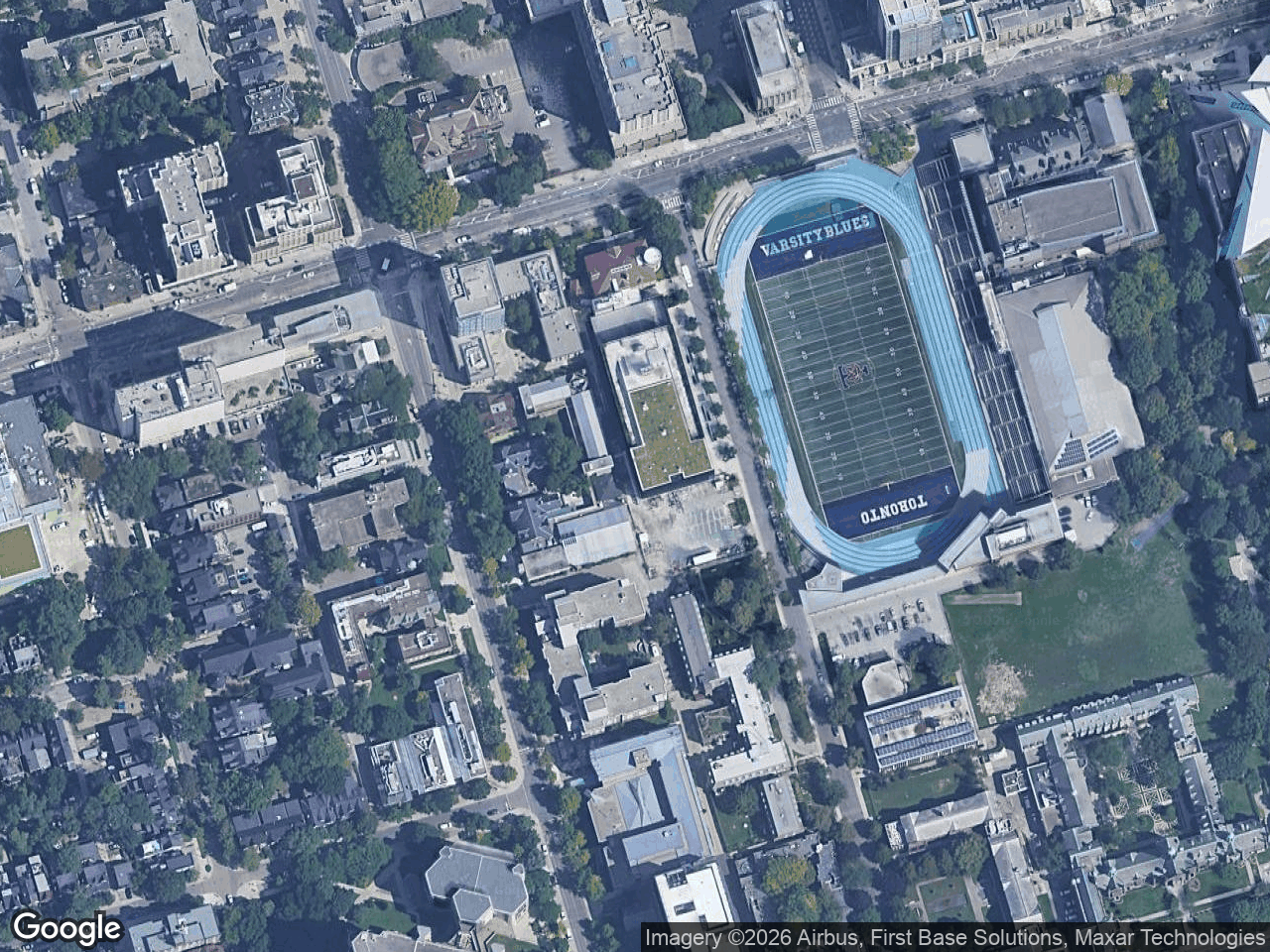 Aerial view of University of Toronto - Goldring Centre