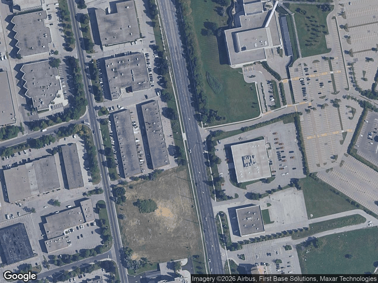 Aerial view of Warden Square Commercial and Recreation Facility