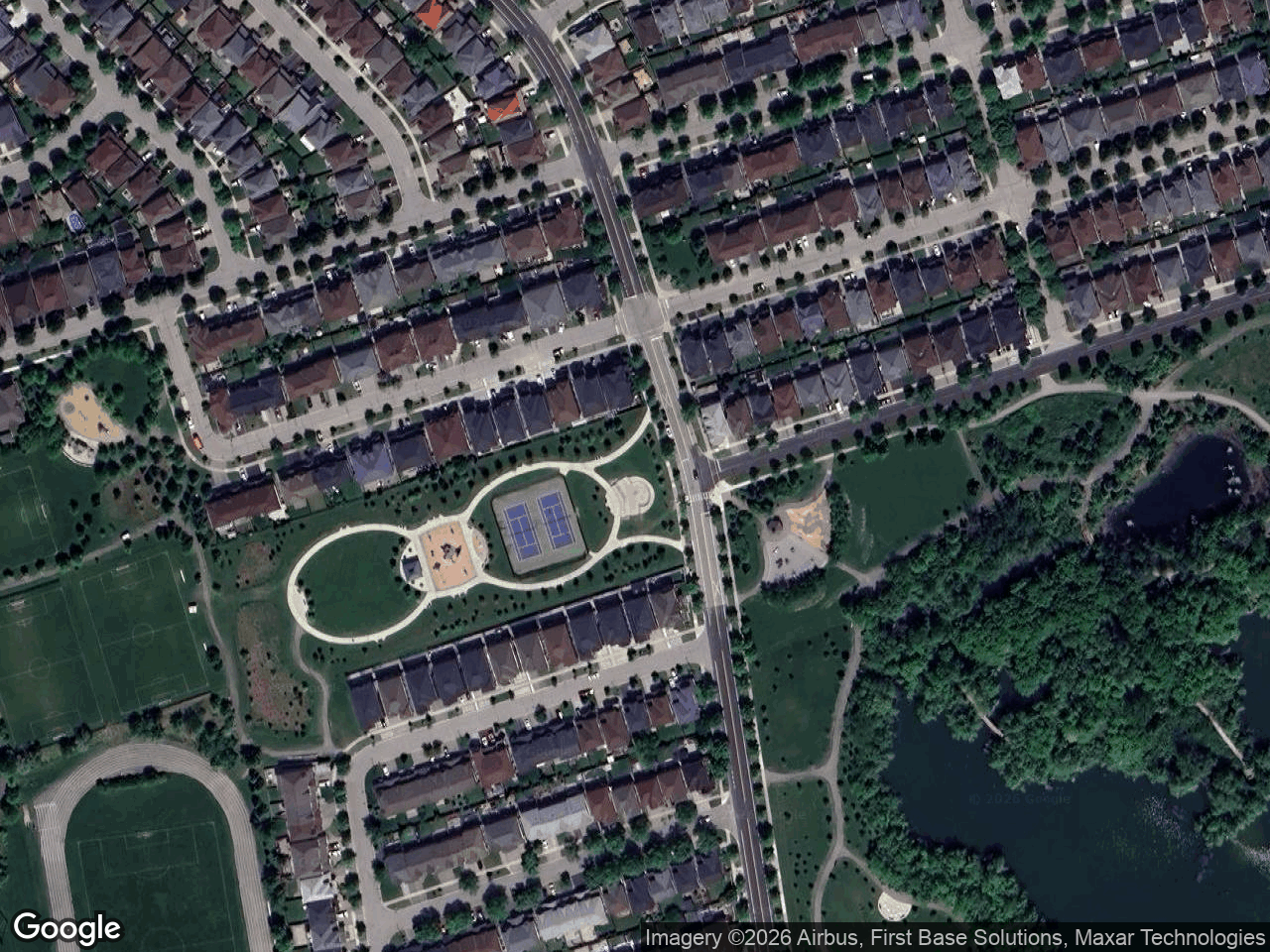 Aerial view of Williamson Park Storm Sewer System