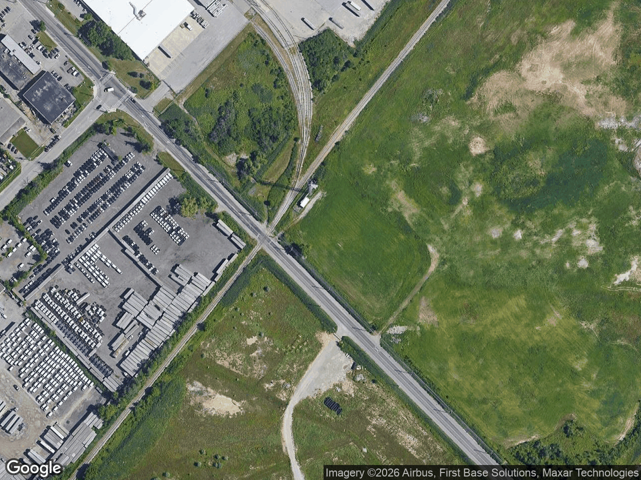 Aerial view of Winston Churchill Industrial Development showing the full campus extent along Winston Churchill Boulevard
