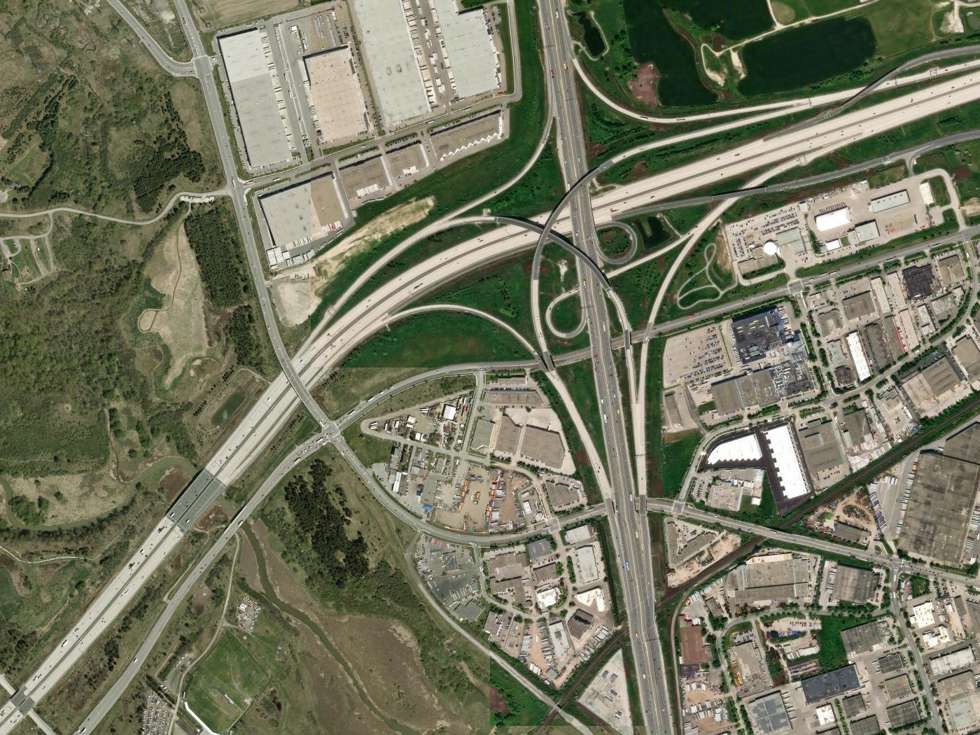 Wider context showing Highway 427 interchange proximity