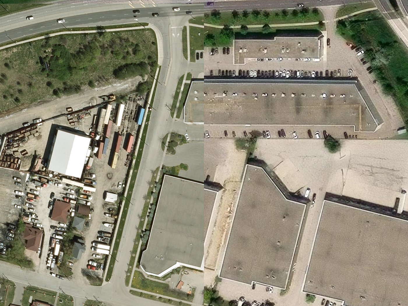 Building B parking and loading area detail
