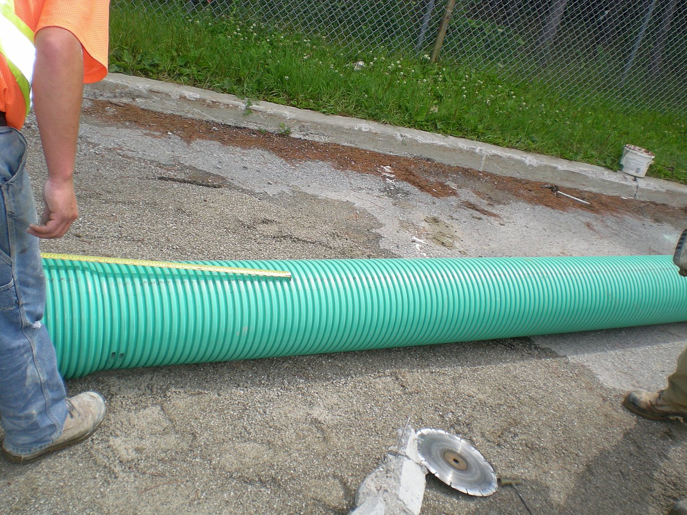 Parking lot paving and curb installation