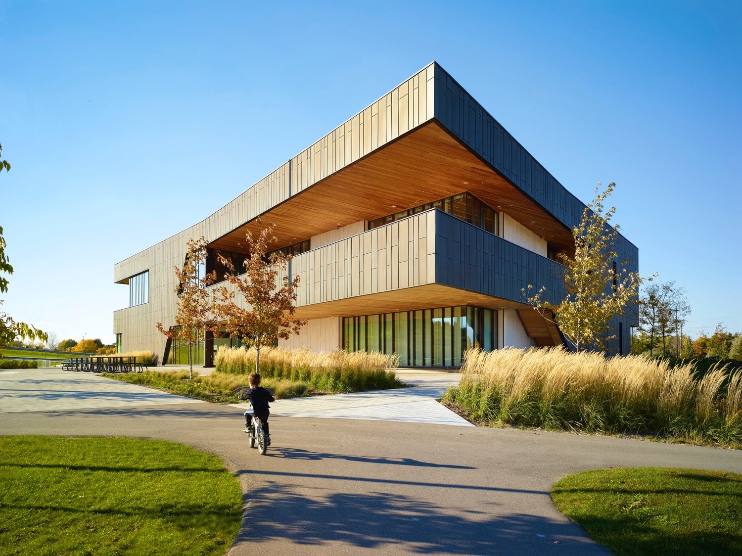 Completed Chinguacousy Park chalet and landscaped public realm