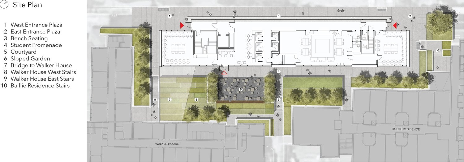 Architectural site plan for Cockwell Hall at Appleby College