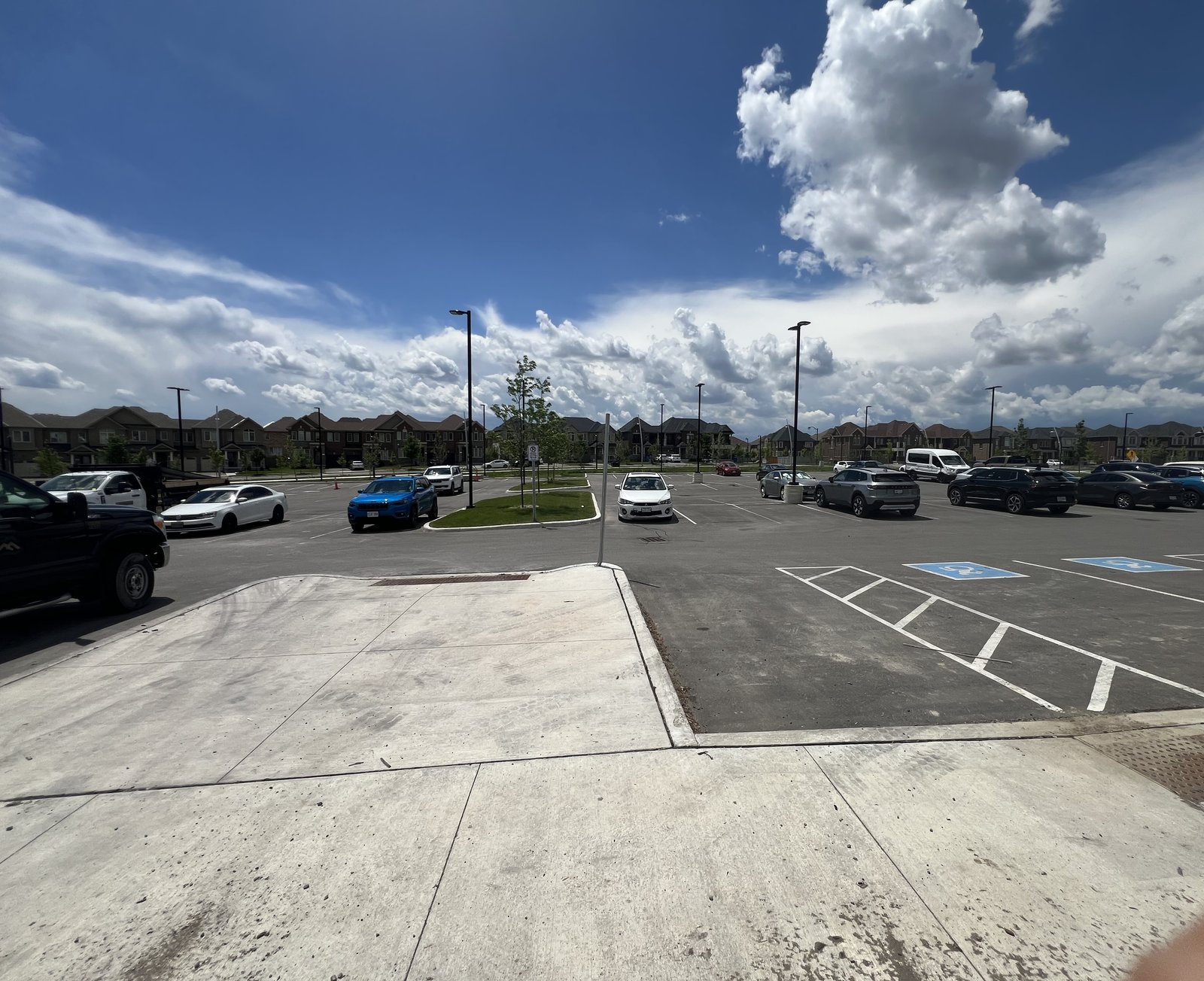 East Gwillimbury Health and Active Living Plaza – parking area with accessible stalls and catch basin drainage