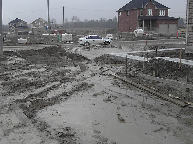 Site grading and road preparation