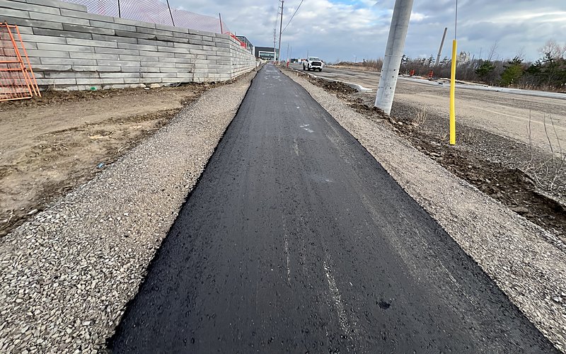 Road section under construction at Hazelhurst