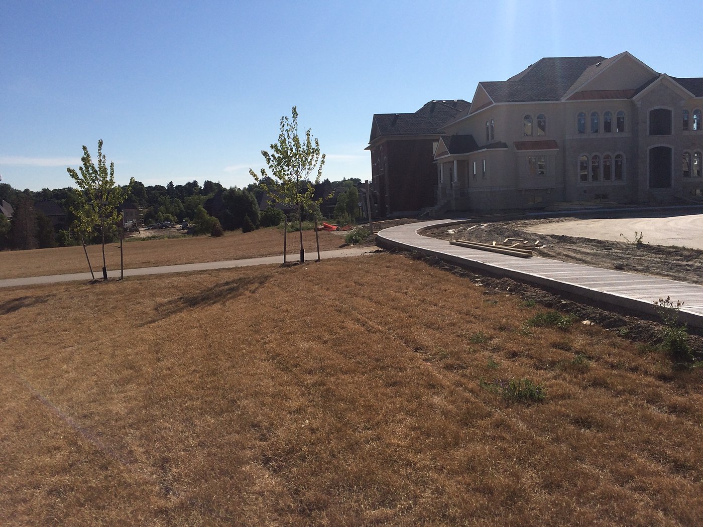 Completed infrastructure and grading