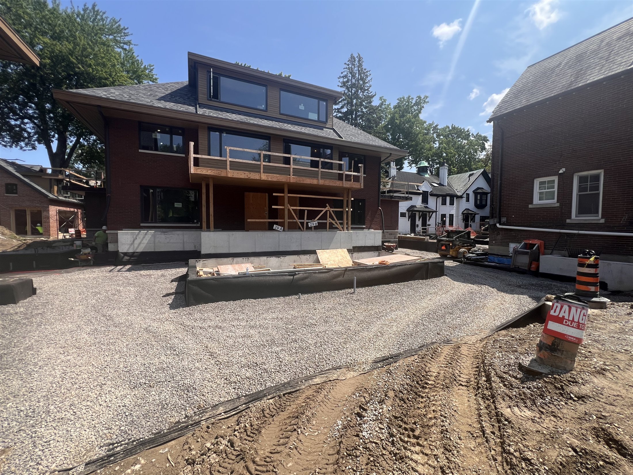 Wide view of the Sherbourne and Rosedale residential site and surrounding heritage buildings