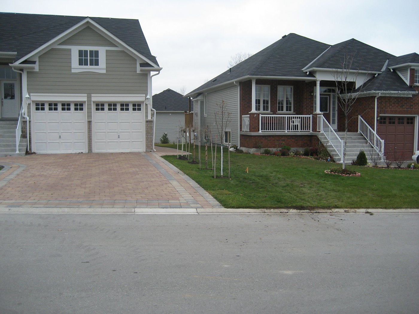 Completed residential streetscape