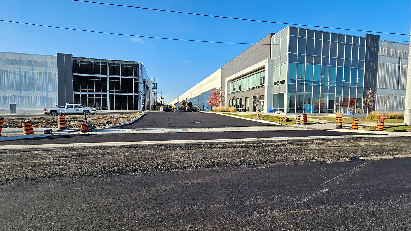 Construction progress along Winston Churchill Boulevard